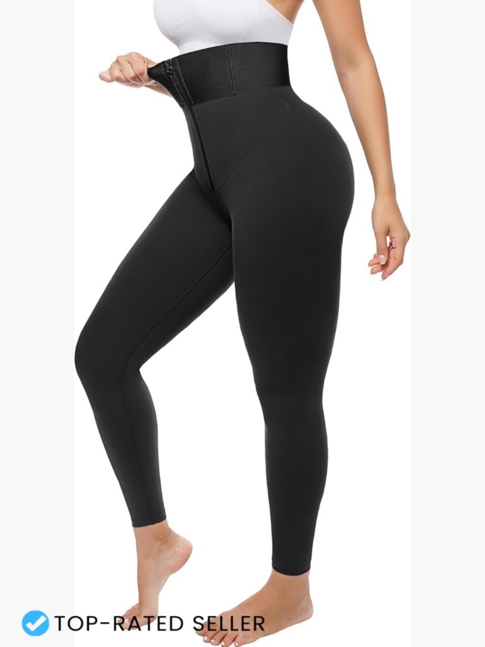 High Waisted Tummy Control Leggings Shapewear Butt Lift Firm Compression Yoga